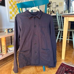 Uniqlo thick women’s button down size xxs dark navy/grey